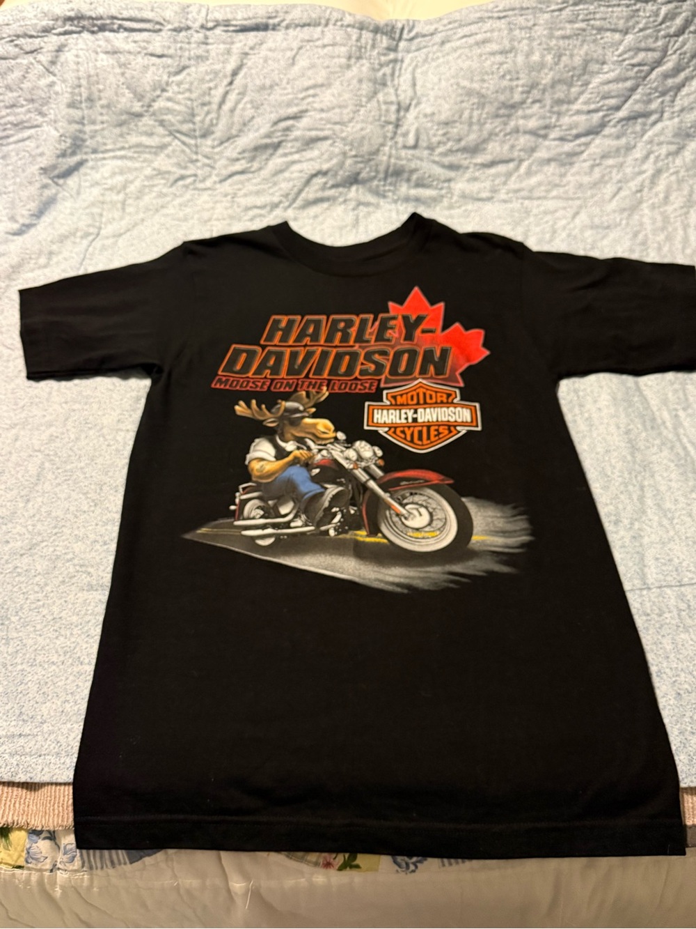 Harley-Davidson Black mens Motorcycle moose 🫎 t shirt